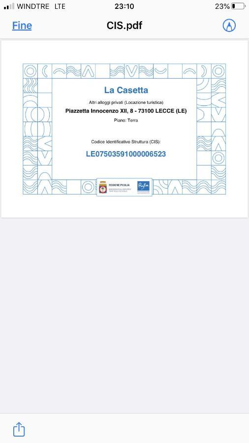 La Casetta Holiday home Lecce